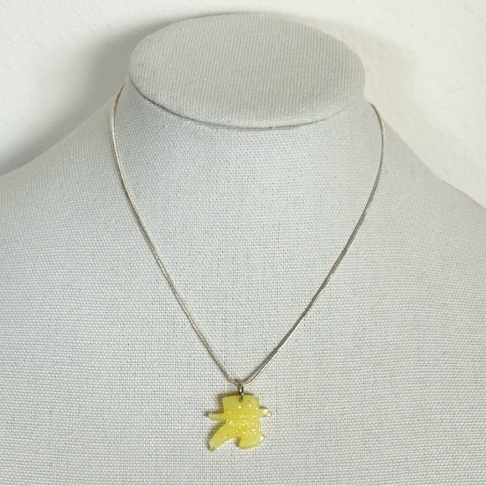 Yellow Plague Doctor Pendant Necklace